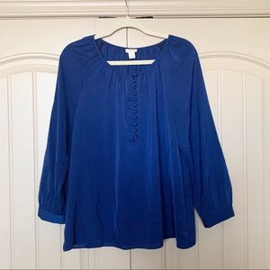 J.Crew Blue Long Sleeve Blouse